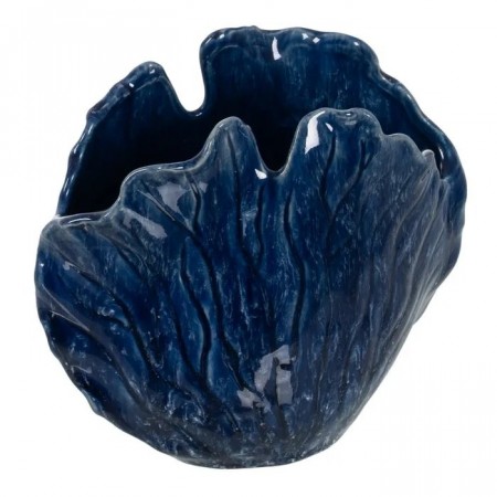 VASE BLUE CERAMIC DECORATION 20 X 12 X 18 CM (2stk)