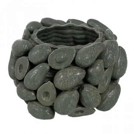 VASE GREEN CERAMIC DECORATION 32 X 32 X 23 CM