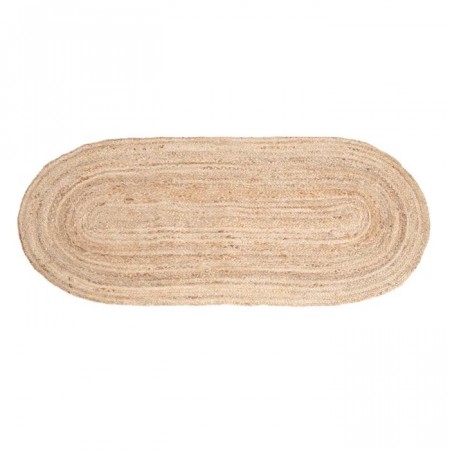 ovalt gulvteppe natur jute 170x70