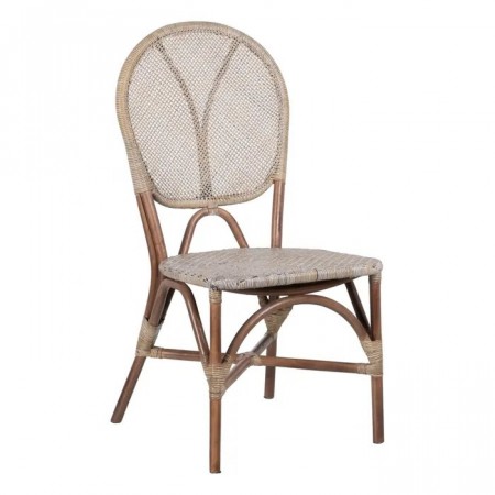 Rottingstol beige-brun 47x48x99