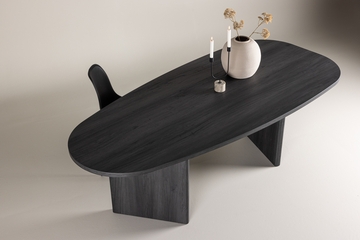 Grönvik Ovalt Spisebord 220 x 100 Svart