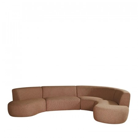 TRENDCOLLECTION FLORENCE U SOFA CORAL BOUCLE