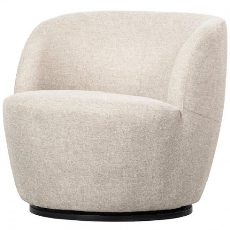 WOOOD SERRA SVINGSTOL I STOFFMIX,  OFFWHITE -FARGET