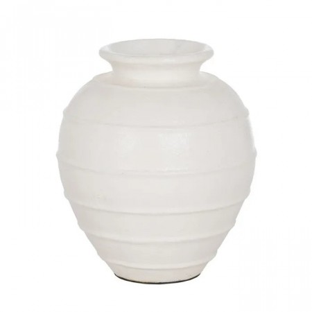 VASE WHITE FIBER CEMENT DECORATION 45 X 45 X 51 CM