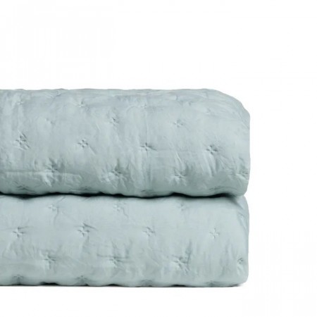 Sengeteppe vendbar krem azul 180x260